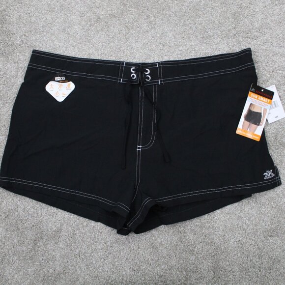 Zeroxposur Shorts NWT Womens 2XL XXL Black Sun Smart Stretch Woven Quick Dry - Picture 1 of 14